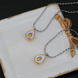 18K Shell Avocado Fruit Clavicle Chain Necklace Creative Gift