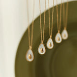 18K Shell Avocado Fruit Clavicle Chain Necklace Creative Gift