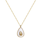 18K Shell Avocado Fruit Clavicle Chain Necklace Creative Gift