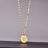 18K Flower Pendant Necklace Shell Clavicle Chain for Jewelry Gift