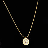 18K Flower Pendant Necklace Shell Clavicle Chain for Jewelry Gift