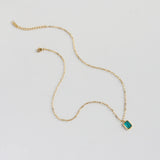 Glacier Green Crystal Ice Necklace Pendant Jewelry