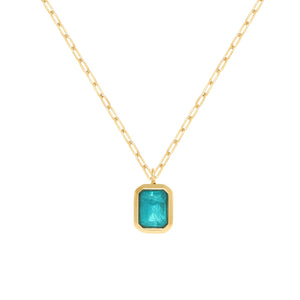 Glacier Green Crystal Ice Necklace Pendant Jewelry