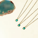 Glacier Green Crystal Ice Necklace Pendant Jewelry