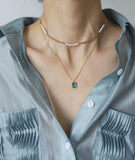 Glacier Green Crystal Ice Necklace Pendant Jewelry