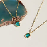 Glacier Green Crystal Ice Necklace Pendant Jewelry