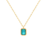 Glacier Green Crystal Ice Necklace Pendant Jewelry