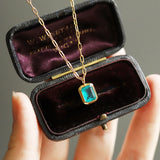 Glacier Green Crystal Ice Necklace Pendant Jewelry