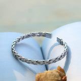 18K Hand-Woven Open Bracelet Bangle Light Personality Bracelet