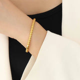 18K Lucky Bead Bangle Bracelet for Her