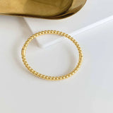 18K Lucky Bead Bangle Bracelet for Her