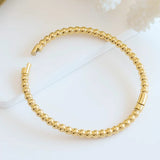 18K Lucky Bead Bangle Bracelet for Her