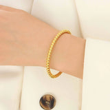 18K Lucky Bead Bangle Bracelet for Her