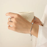 Peach Heart Sea Shell Bracelet with Bamboo Chain Jewelry