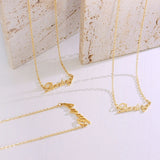 18K Personality English Letter Clavicle Necklace Pendant Gift