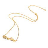 18K Personality English Letter Clavicle Necklace Pendant Gift