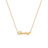 18K Personality English Letter Clavicle Necklace Pendant Gift