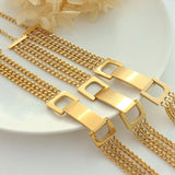 Punk Thick Chain Bracelet Lock Charm Cuban Bracelet for Women