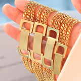 Punk Thick Chain Bracelet Lock Charm Cuban Bracelet for Women