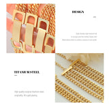 Punk Thick Chain Bracelet Lock Charm Cuban Bracelet for Women
