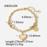 18K Retro O-Chain Necklace Angel Wings Heart Bracelet