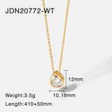 18K Water Drop Zircon Pendant Necklace for Women