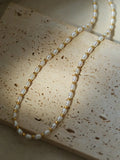 18K Stitching Pearl Long Necklace Freshwater Pearl Beaded Jewelry