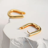 18K Geometric Stud Earrings Retro Drop Jewelry Women Gift