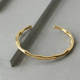 18K Retro Bamboo Bracelet Adjustable Bangle Jewelry Female Gift