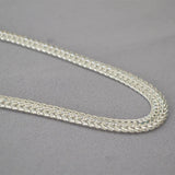 18K Woven Snake Bone Thick Choker Chain Necklace