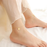 18K Sexy Good Luck Anklet Summer Chain Anklets For Girls Beach Barefoot Chain
