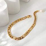 Baroque Pearl Anklet 18K Chain Bracelet