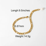 Baroque Pearl Anklet 18K Chain Bracelet