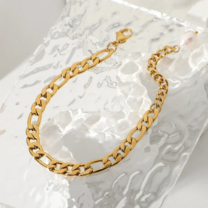 Baroque Pearl Anklet 18K Chain Bracelet