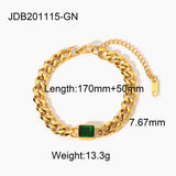 18K Chain Thick Choker Pendant Necklace Zircon Collar Jewelry