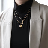 18K Clavicle Necklace Pendant Personality Collar Statement Necklace
