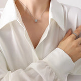 18K Snake Bone Chain Zircon Necklace