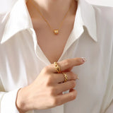 18K Snake Bone Chain Zircon Necklace