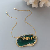 18K Alphabet Eternal Necklace Pendant Name Necklace For Women