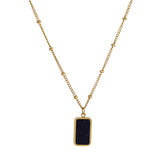 Light Sand Stone Clavicle Chain Necklace Pendant