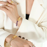 18K Zircon Magnetic Buckle Bracelet