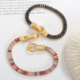 18K Zircon Magnetic Buckle Bracelet