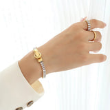 18K Zircon Magnetic Buckle Bracelet