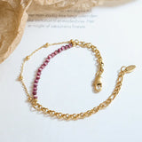 18K Double Layer Opal Bracelet - Purple