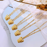 18K Zodiac Calf Clavicle Necklace Cow Pendant - Family Gift