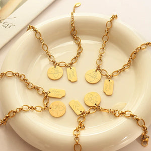 18K Light Good Lucky Chain Bracelet Geometric Jewelry