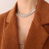 18K Geometric Ring Necklace Bracelet Set