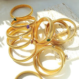 18K Zircon Stretch Bracelet Hip Hop Heavy Bracelet Jewelry