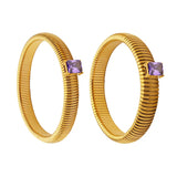 18K Zircon Stretch Bracelet Hip Hop Heavy Bracelet Jewelry