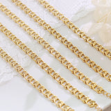 18K Geometric Necklace Bracelet Set Chunky Jewelry